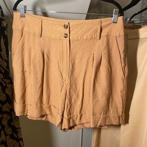Primark Beige Belted Shorts Size 14